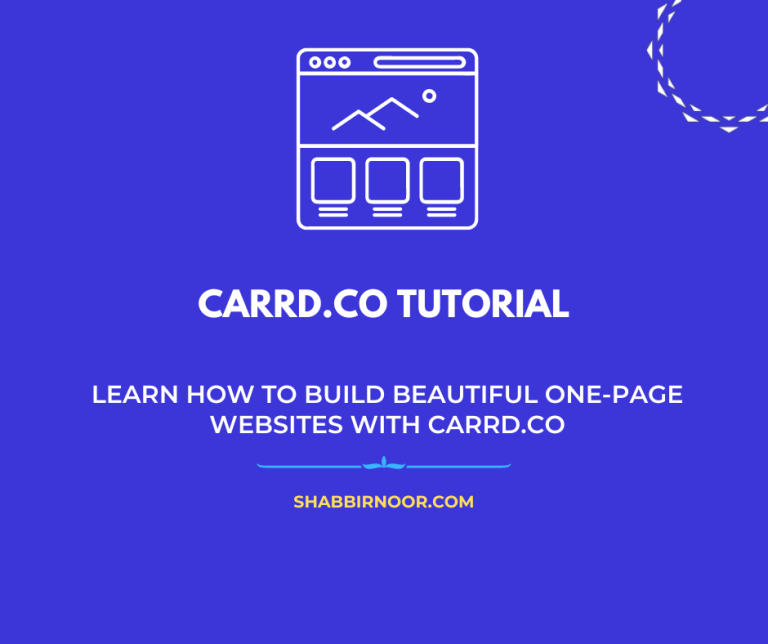 carrd.co tutorial featured image