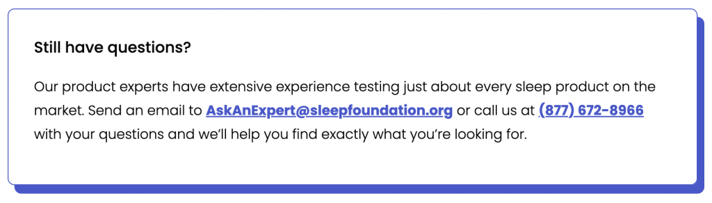 sleep foundation more questions